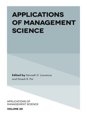 cover image of Applications of Management Science, Volume 20